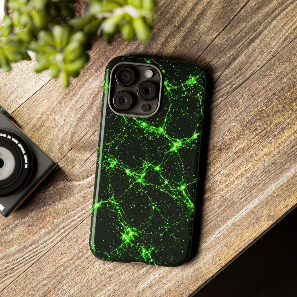Neon Mycelium - Toxic Lime Phone Case