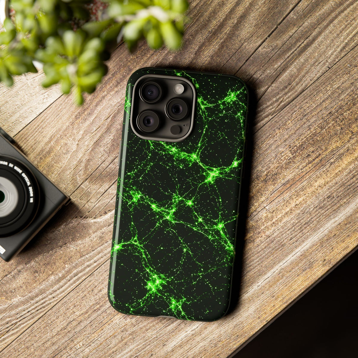 Neon Mycelium - Toxic Lime Phone Case