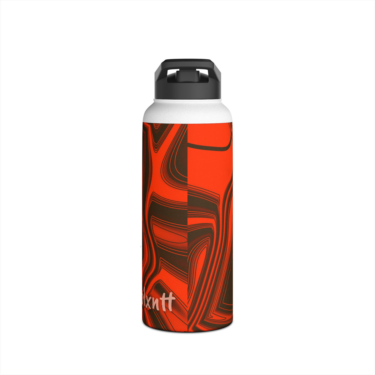 Brown & Orange Trippy Football Water Bottle