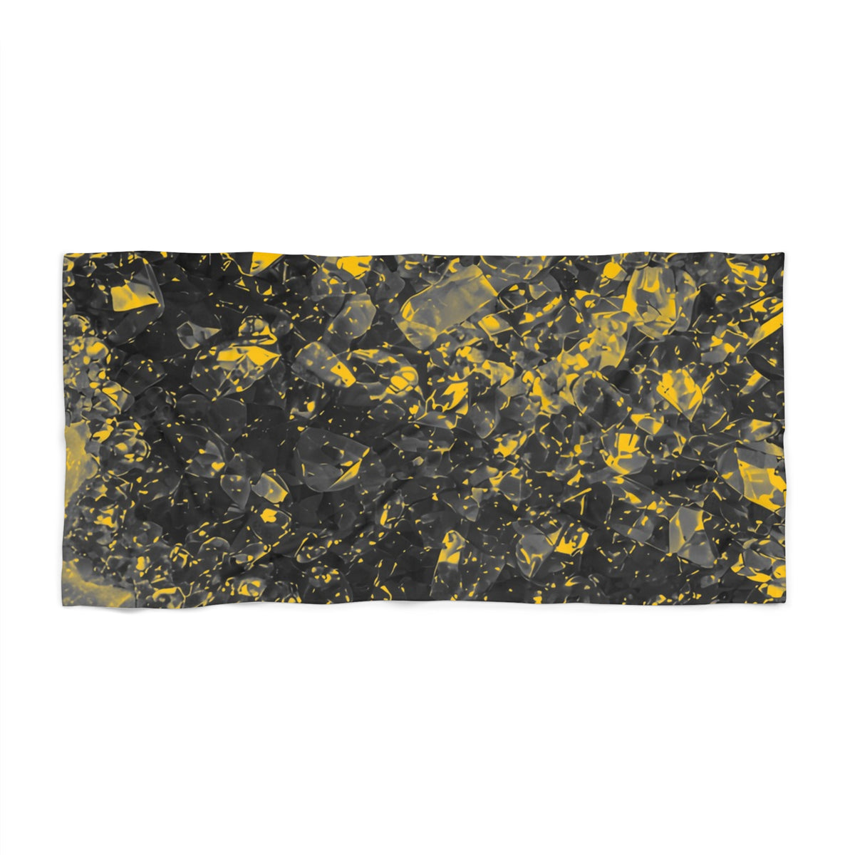Geode Core - Mono Gold Spark Beach Towel