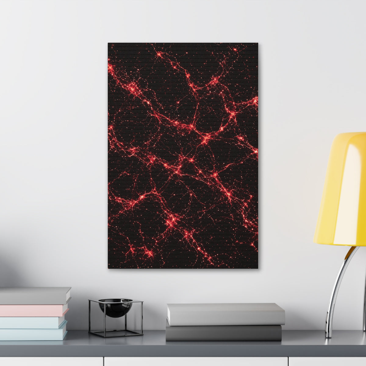 Neon Mycelium - Blood Moon Glossy Canvas