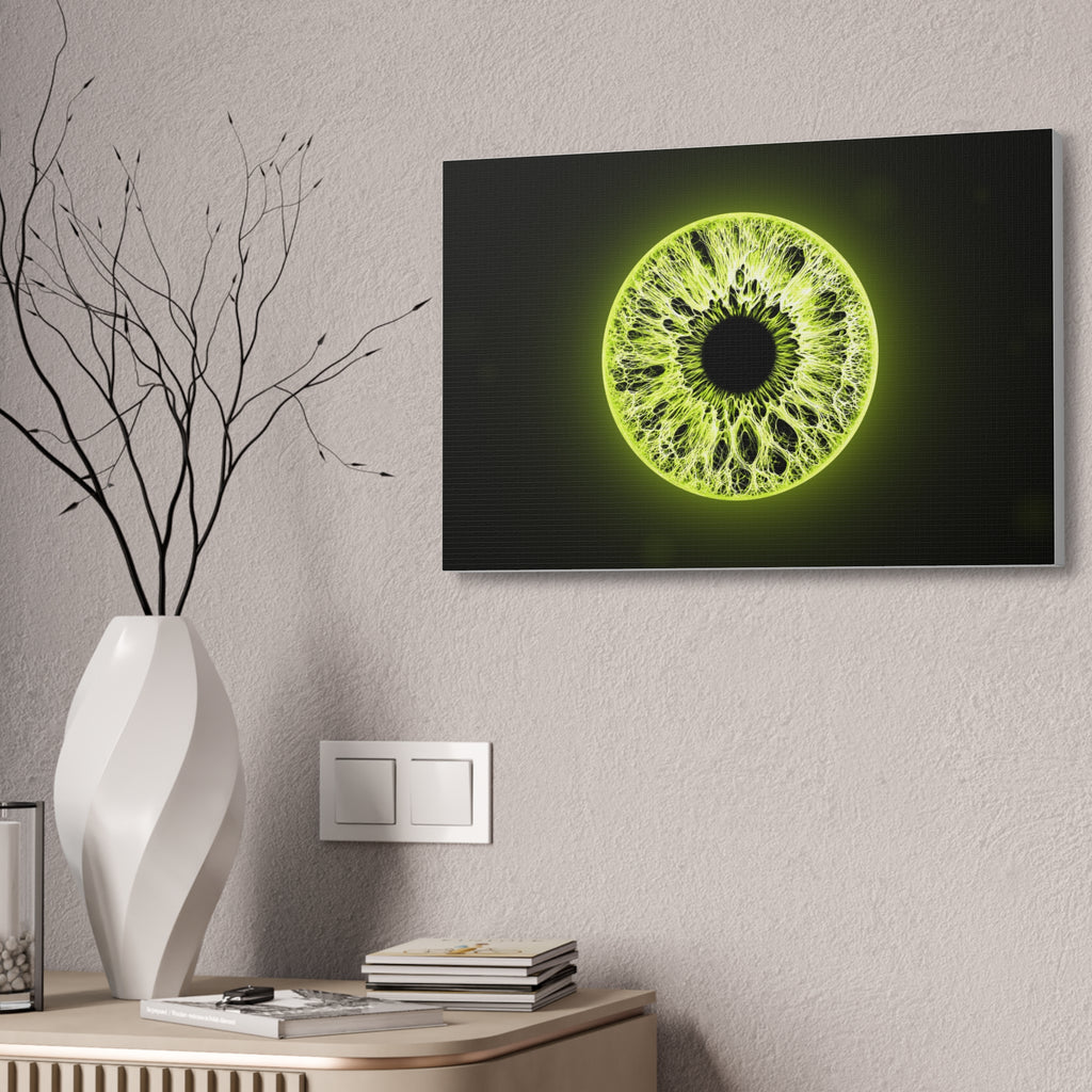 BLXNTT Iris – Lace Web Toxic Chartreuse Glossy Canvas