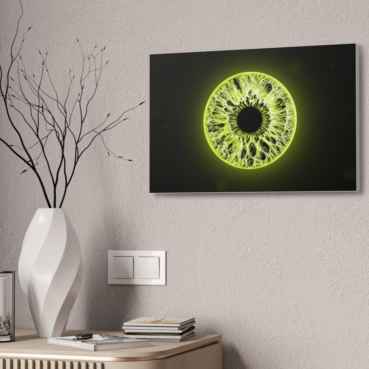 BLXNTT Iris – Lace Web Toxic Chartreuse Glossy Canvas