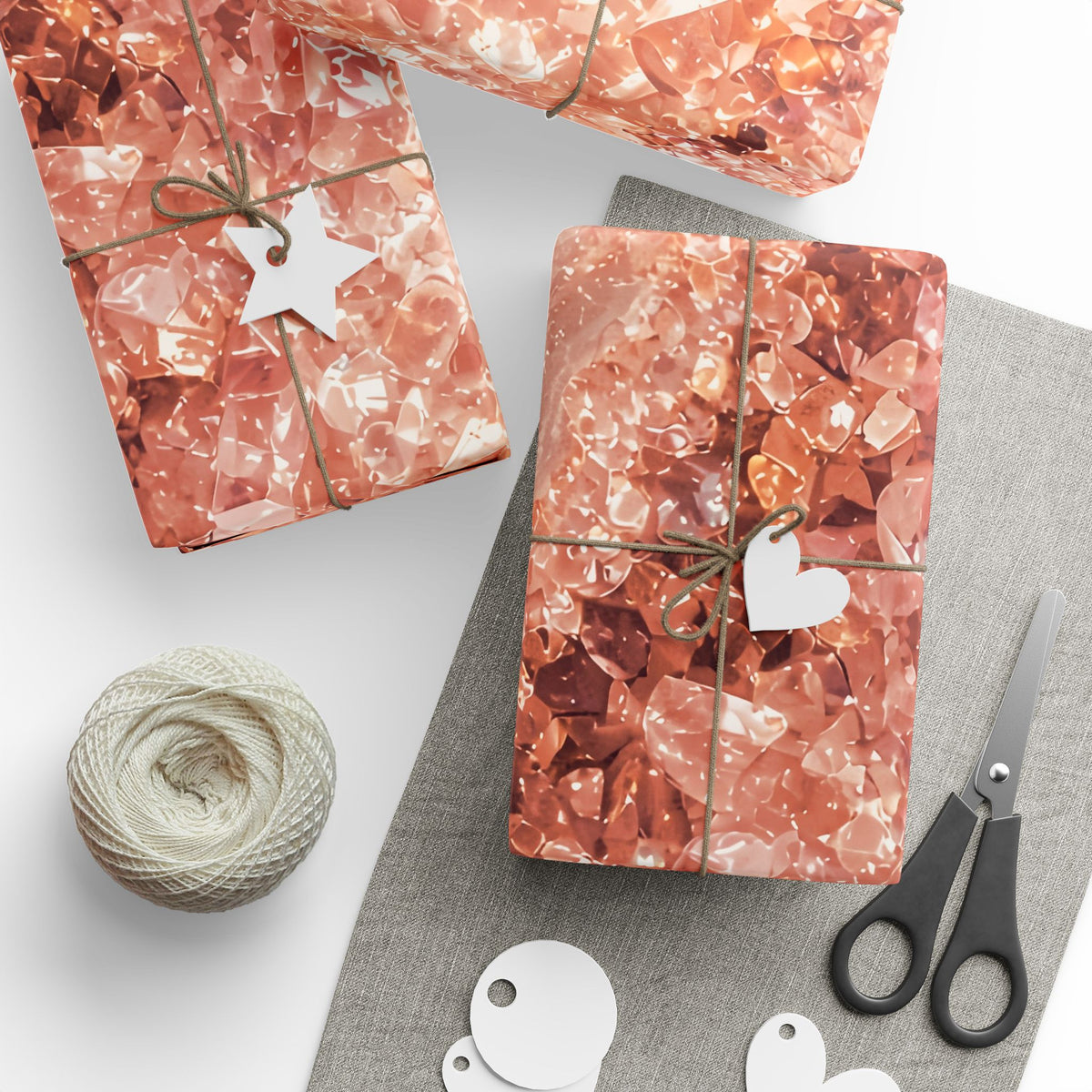 Geode Core - Peach Sorbet Wrapping Paper