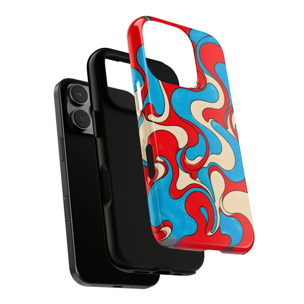 Fillmore Flow - Red, Cyan & Cream Phone Case