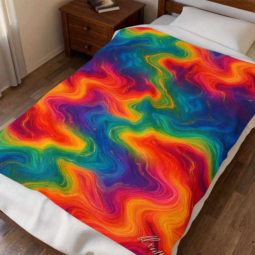 Rainbow Marble Blanket
