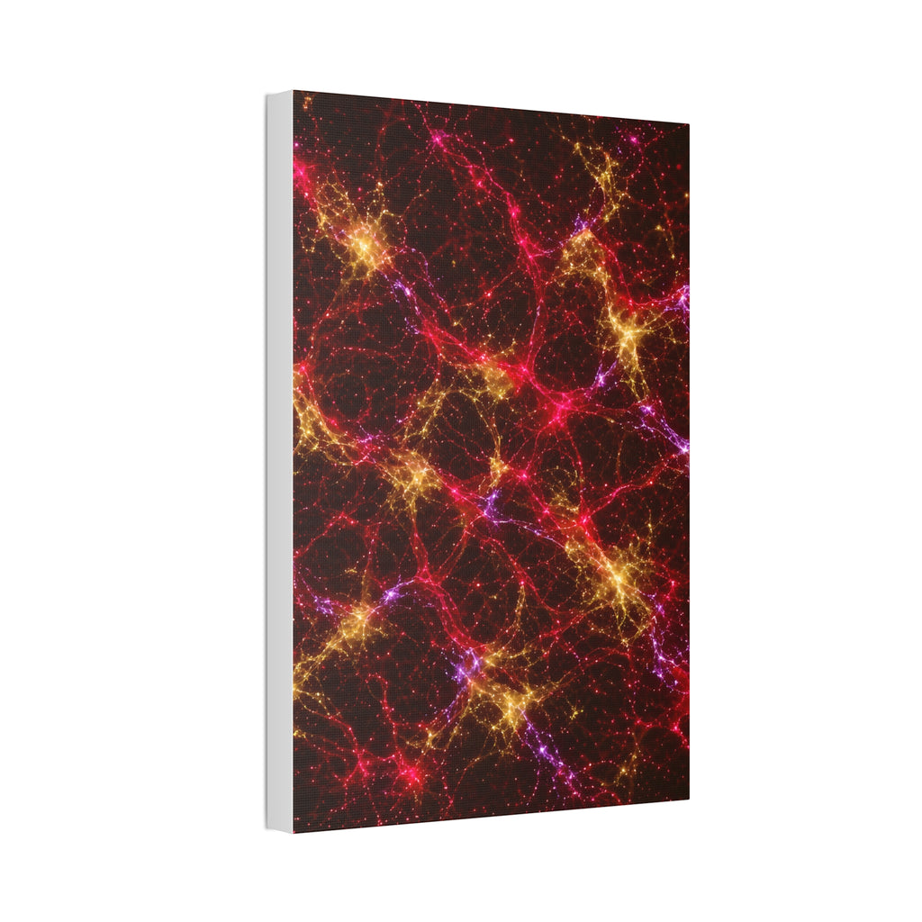 Neon Mycelium - Rainbow Nerve Glossy Canvas