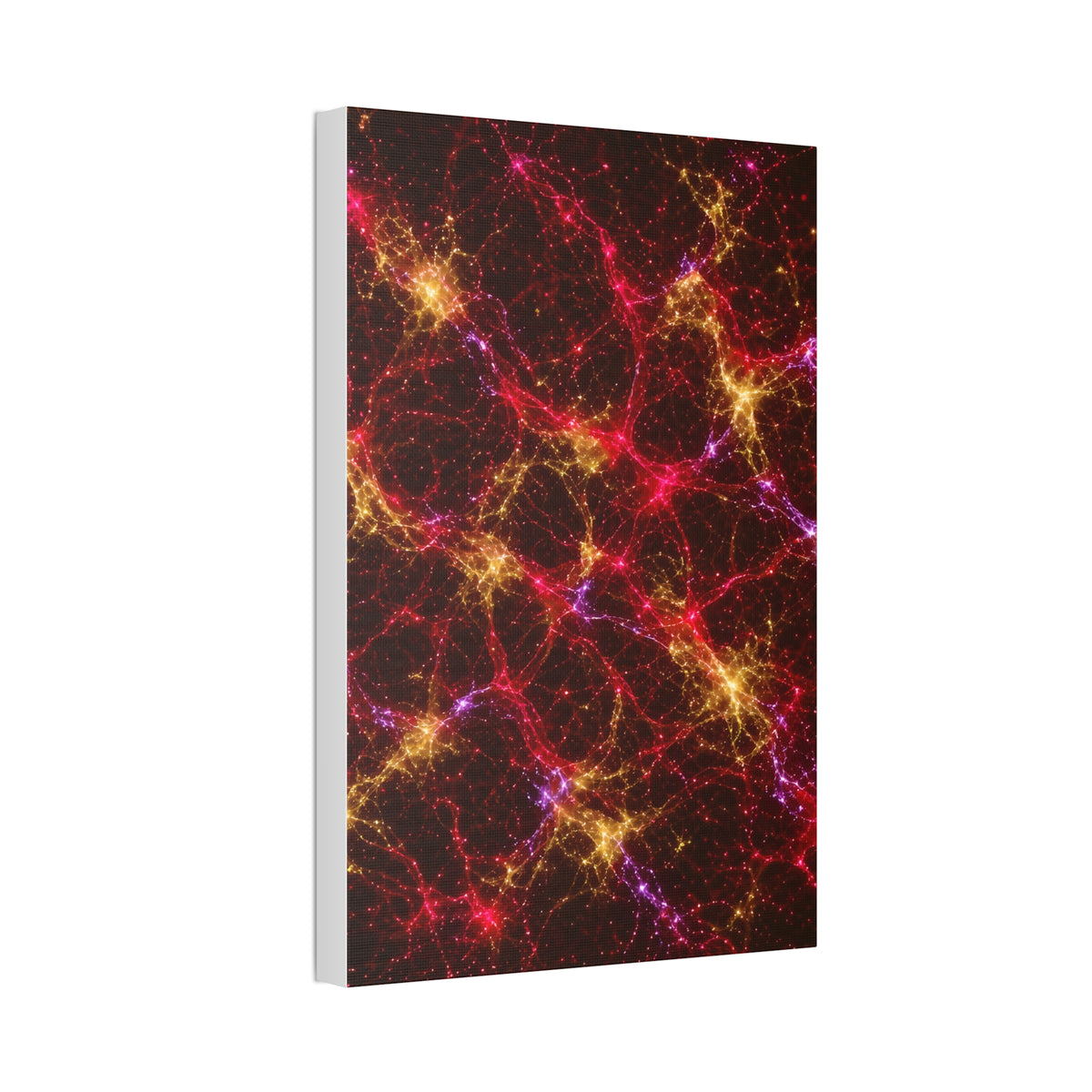 Neon Mycelium - Rainbow Nerve Glossy Canvas
