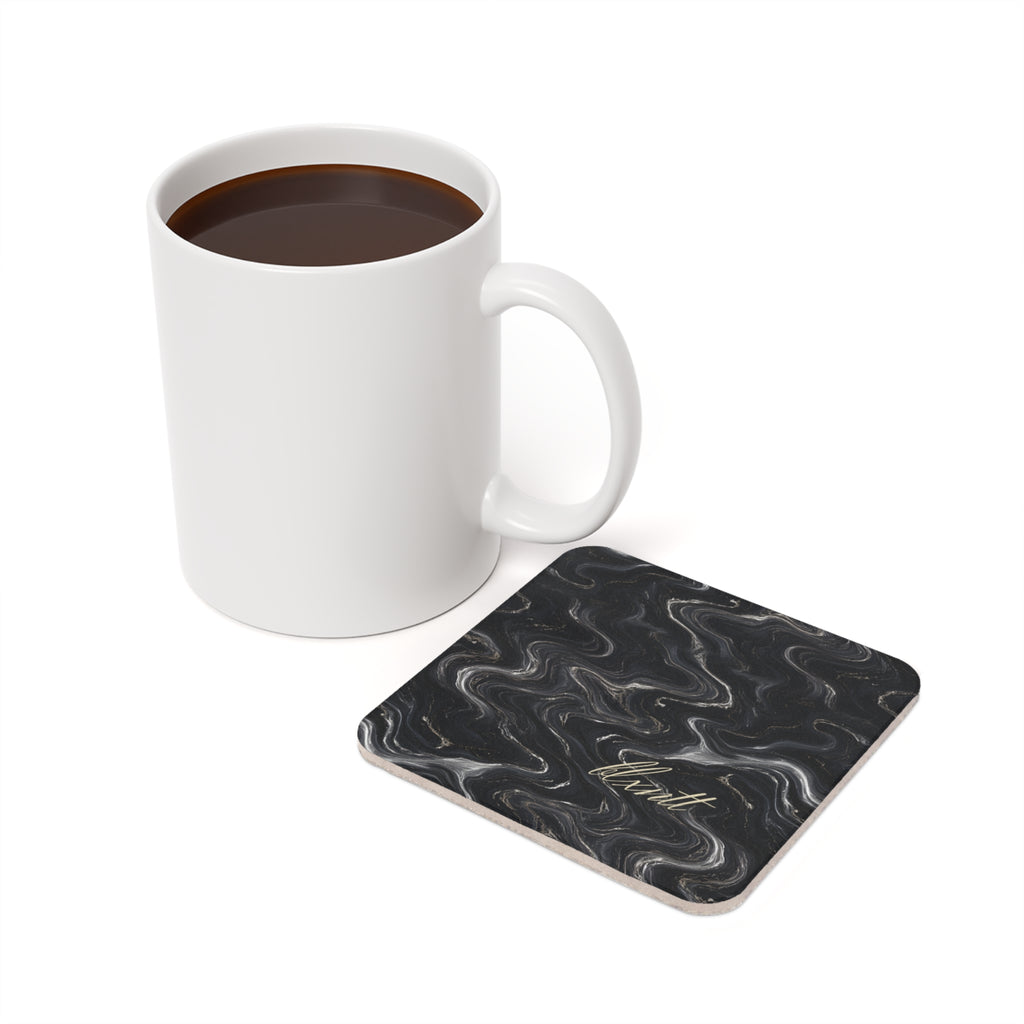 Black & Silver Marble Coaster