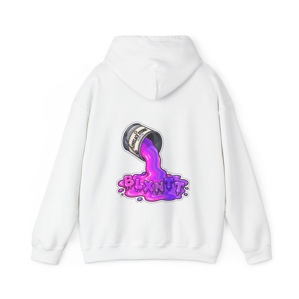 BLXNTT Paint Spill Hoodie - Purple (White)