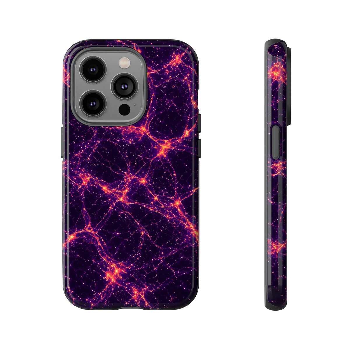 Neon Mycelium - Sunset Synapse Phone Case