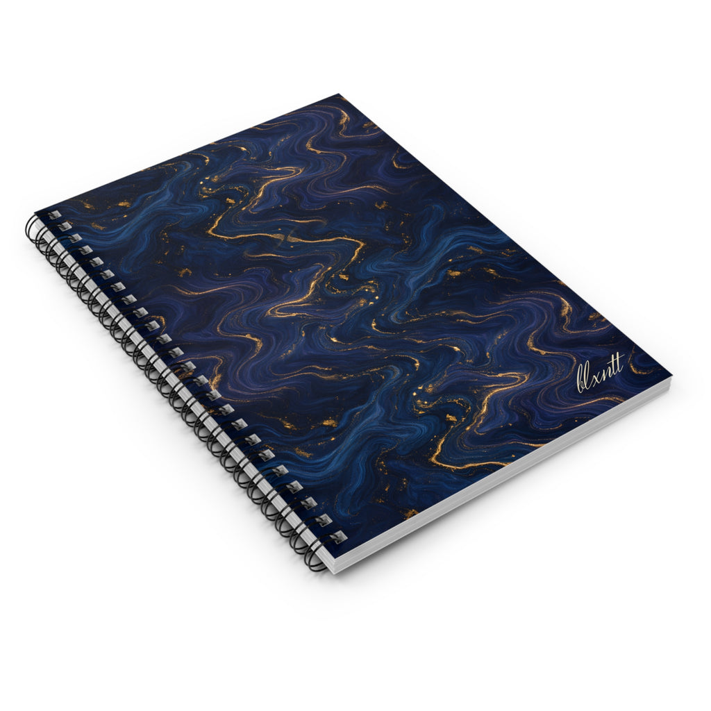 Navy & Gold Marble Spiral Notebook