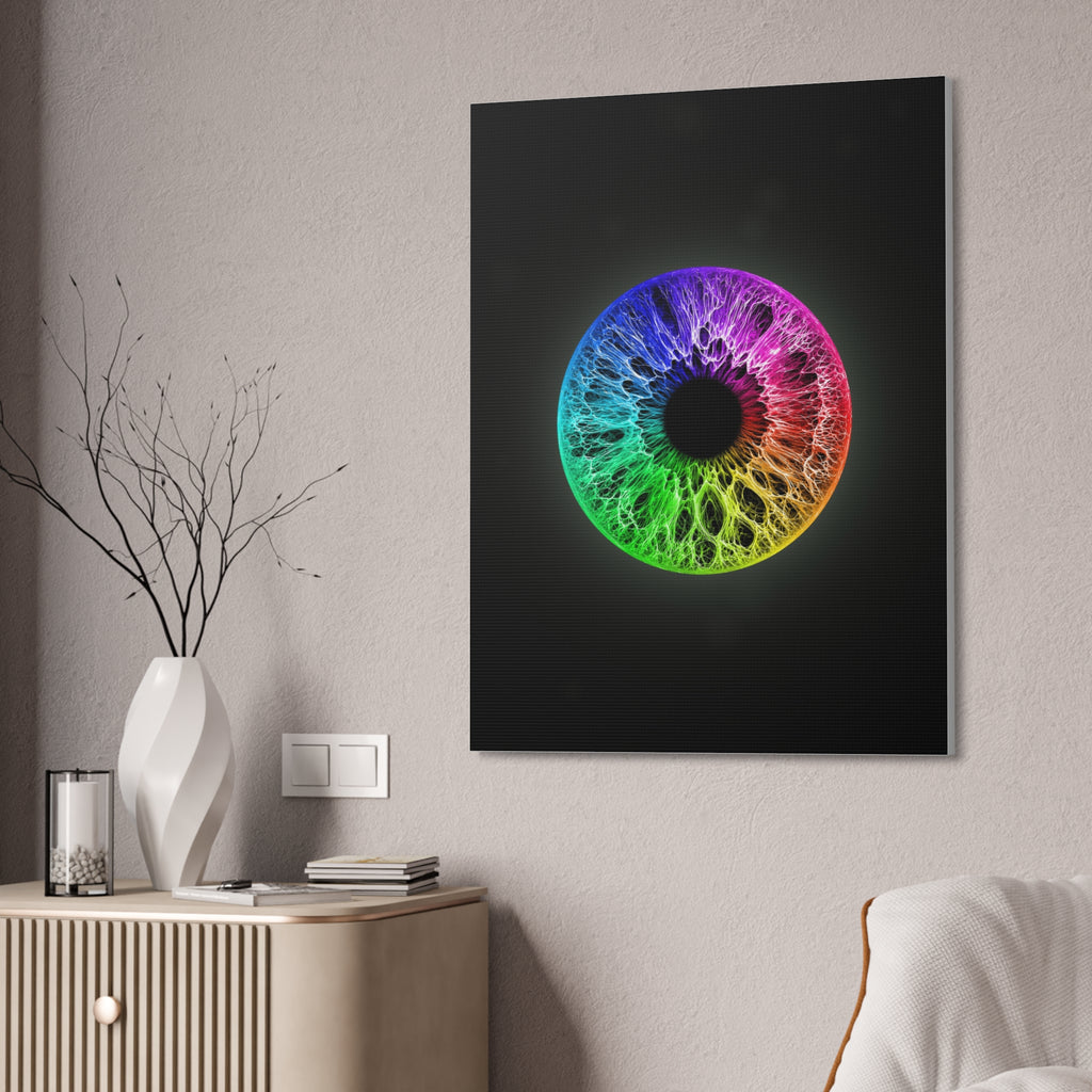 BLXNTT Iris – Lace Web Rainbow Sectors Glossy Canvas