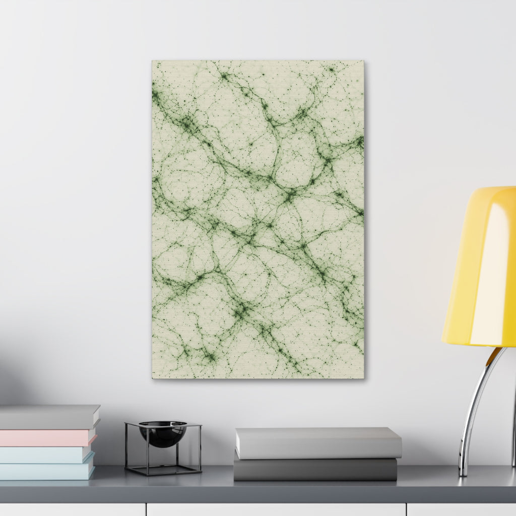 Neon Mycelium - Matcha Latte Glossy Canvas