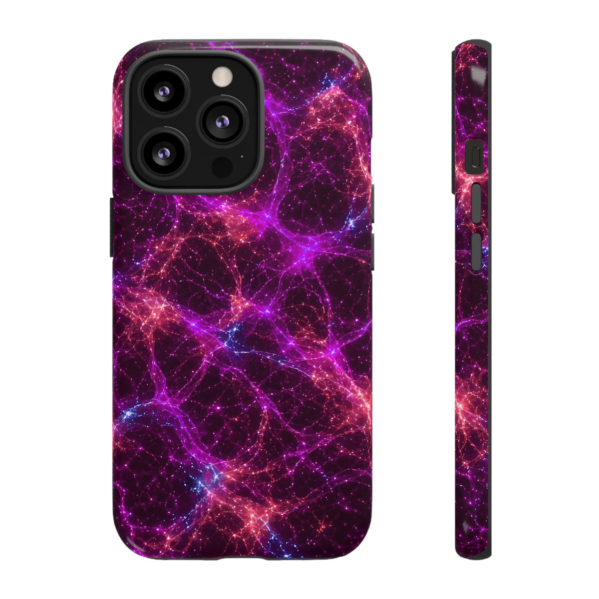 Neon Mycelium - Ember Orchid Phone Case