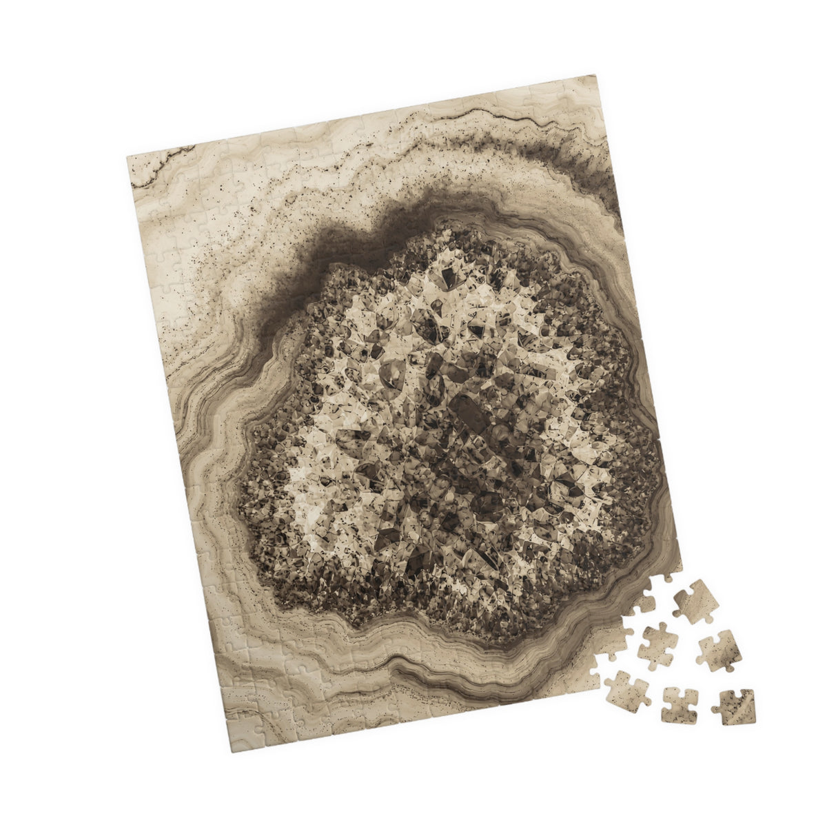 Geode Core - Ink on Paper Jigsaw Puzzle
