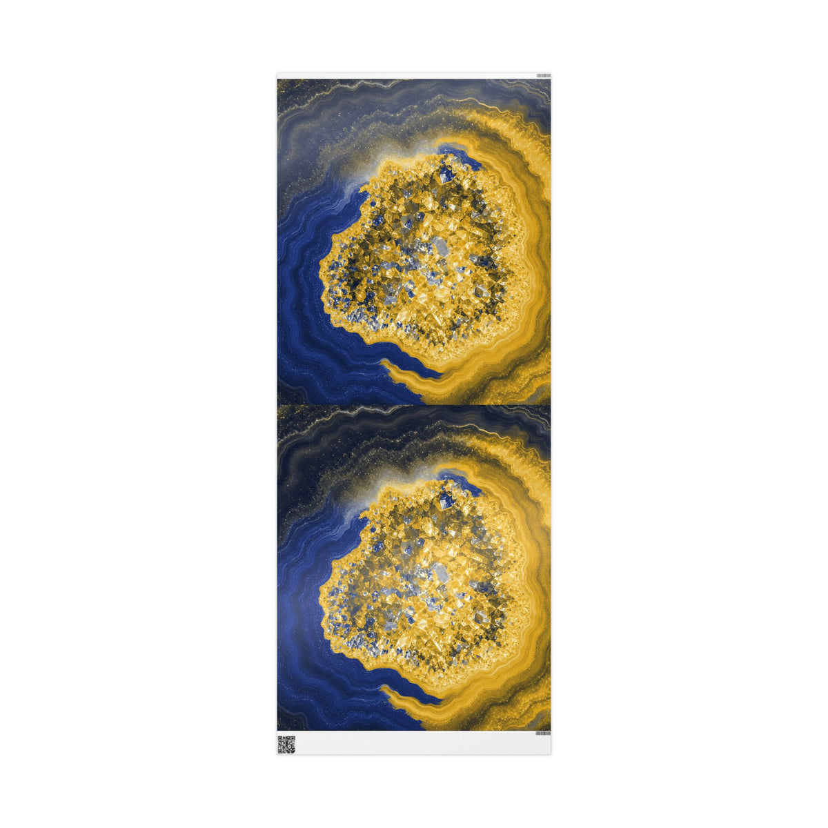 Geode Core - Mustard Navy Wrapping Paper
