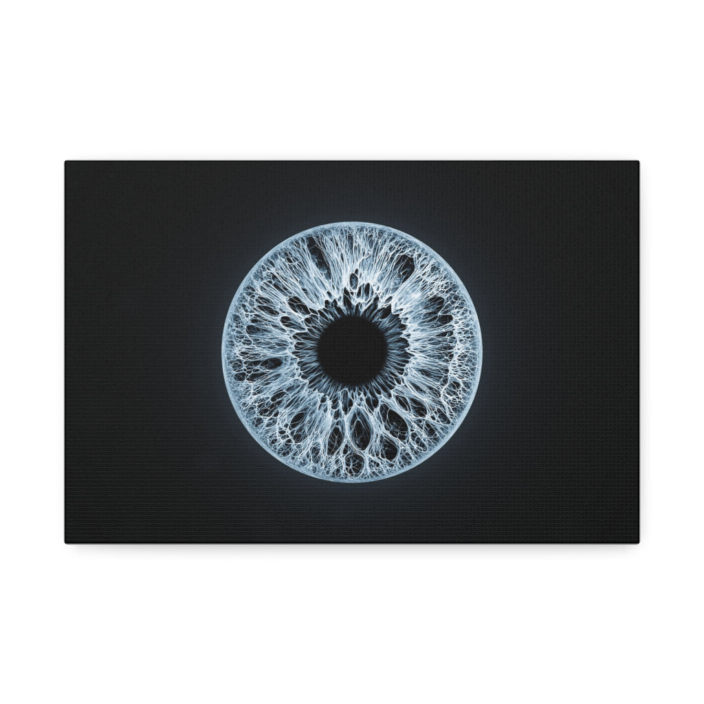 BLXNTT Iris – Lace Web Ice Blue Glossy Canvas