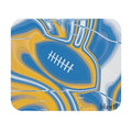 Powder Blue & Gold Trippy Football Mouse Pad