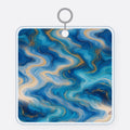 Ocean Blue Marble Acrylic Keychain