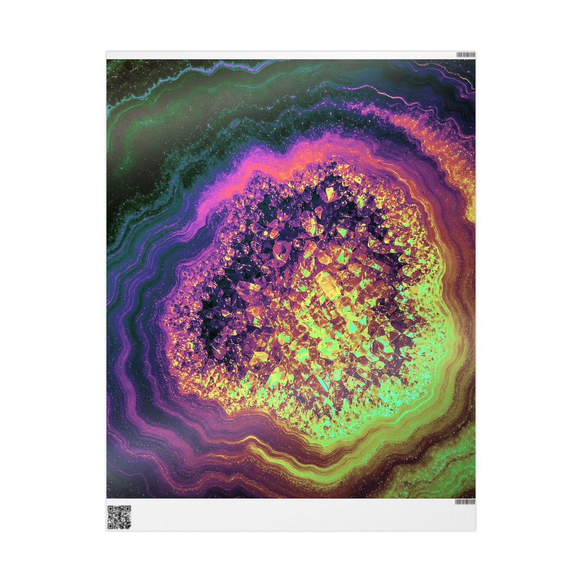 Geode Core - Holographic Wrapping Paper