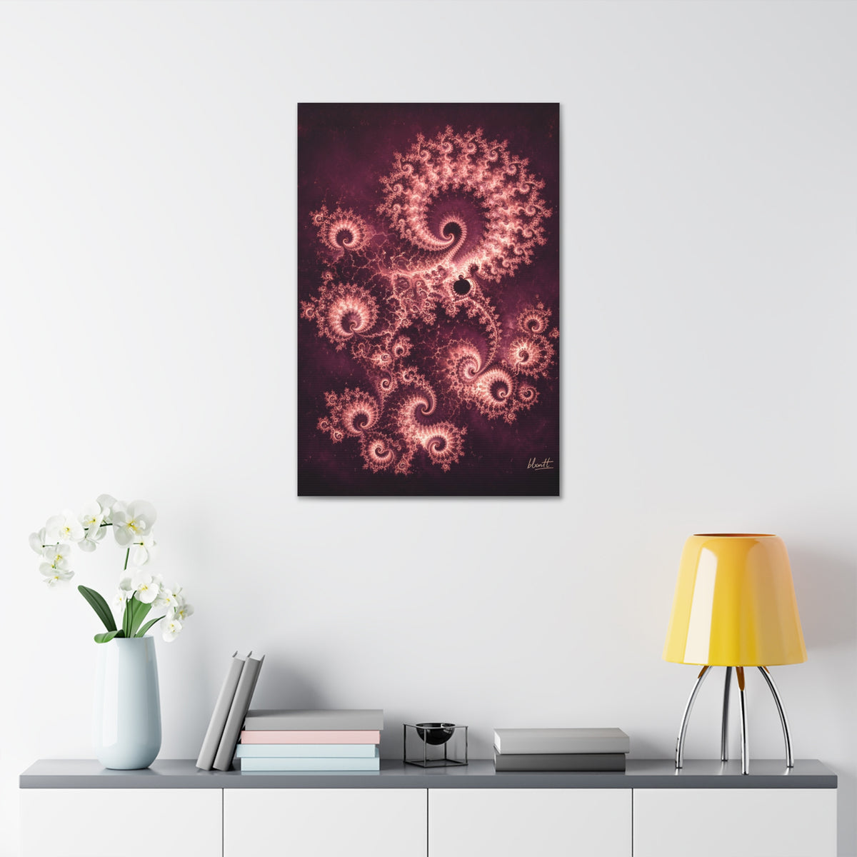 Copper Infinity - Rose Quartz Glossy Canvas