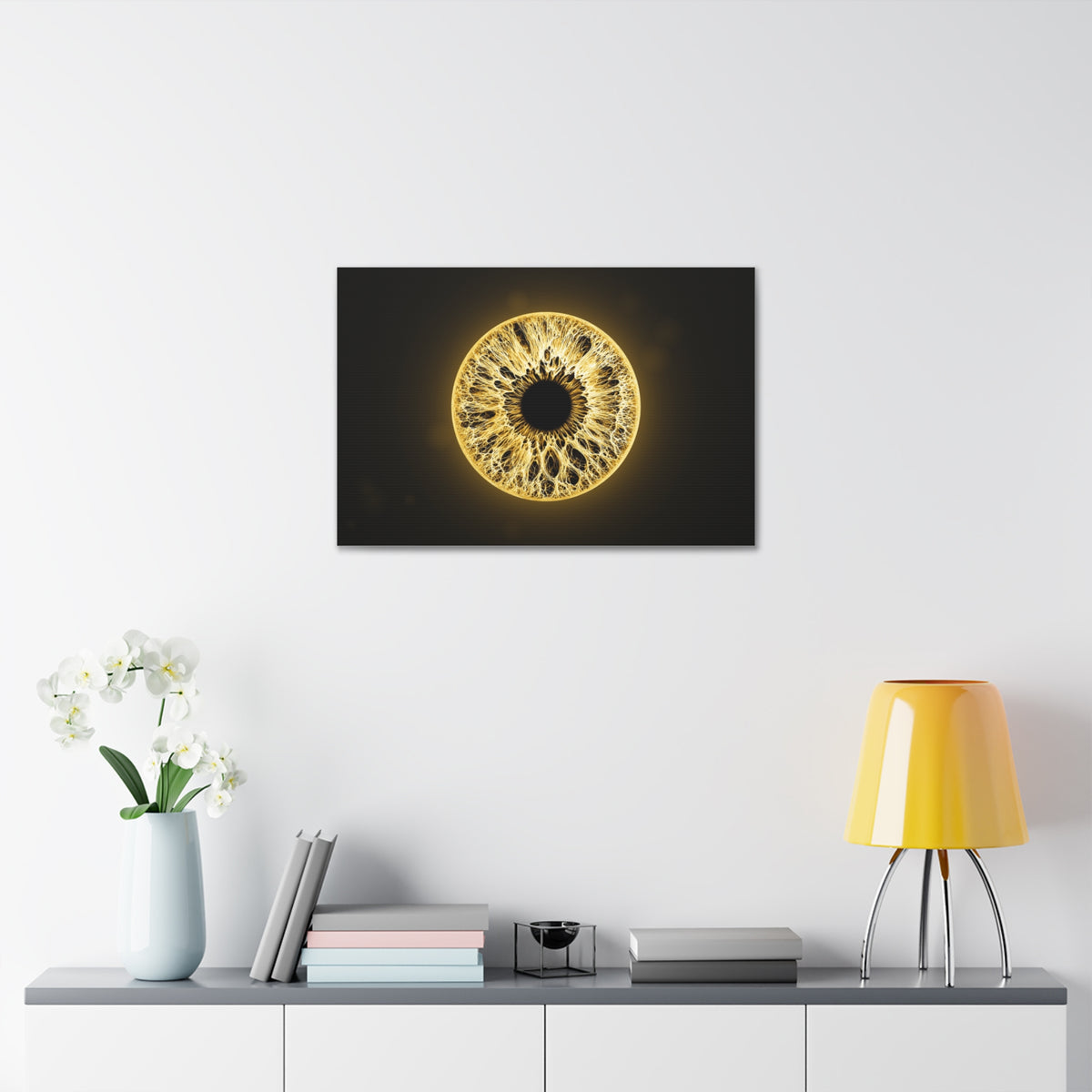 BLXNTT Iris – Lace Web Molten Gold Glossy Canvas