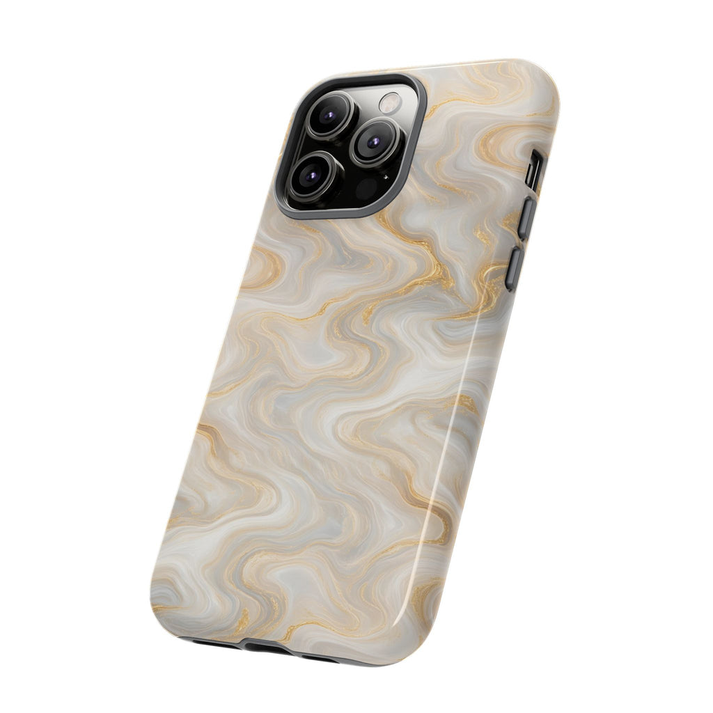 White & Gold Marble Phone Case
