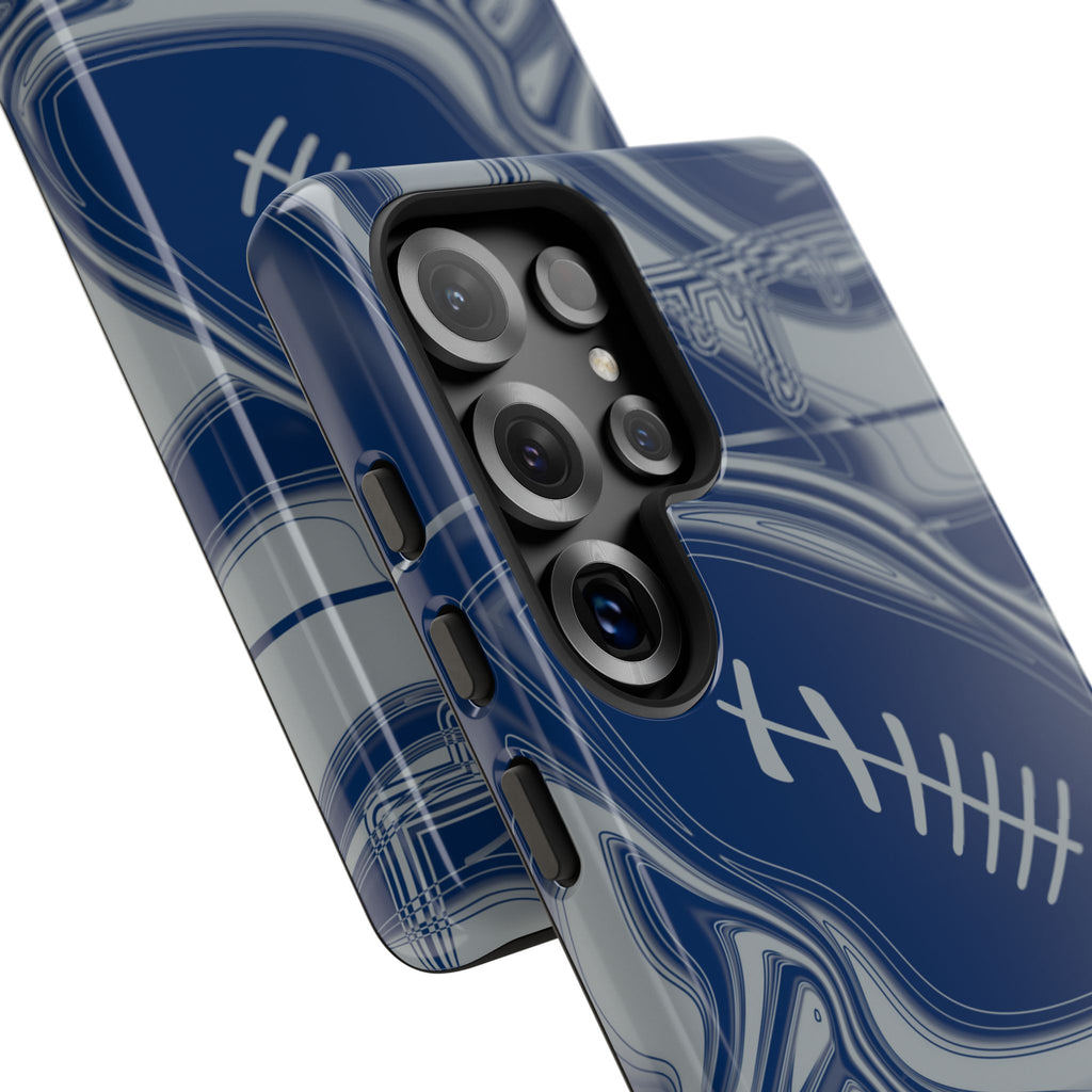 Blue & Gray Trippy Football Phone Case