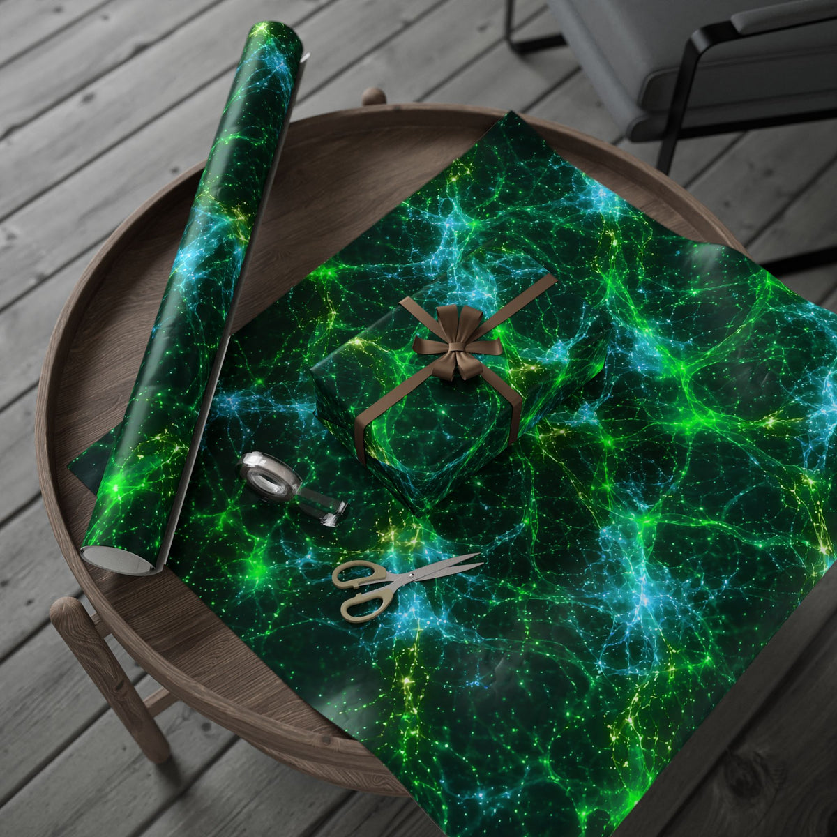 Neon Mycelium - Mermaid Wrapping Paper