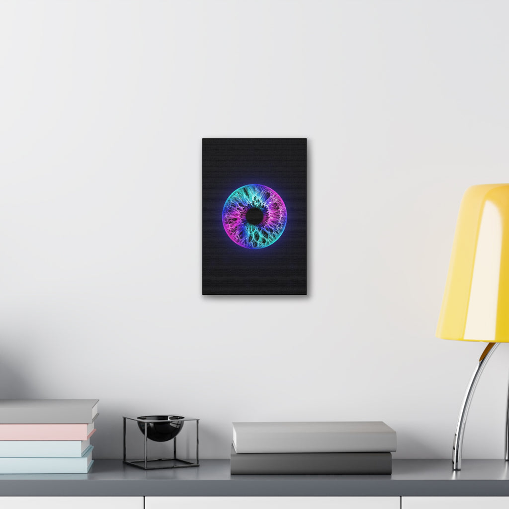 BLXNTT Iris – Lace Web Galaxy Teal Magenta Glossy Canvas