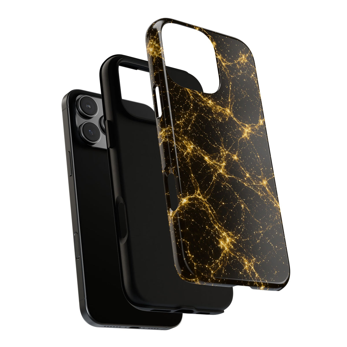 Neon Mycelium - Gold Filigree Phone Case