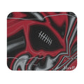 Red, Black & Silver Trippy Football Mouse Pad