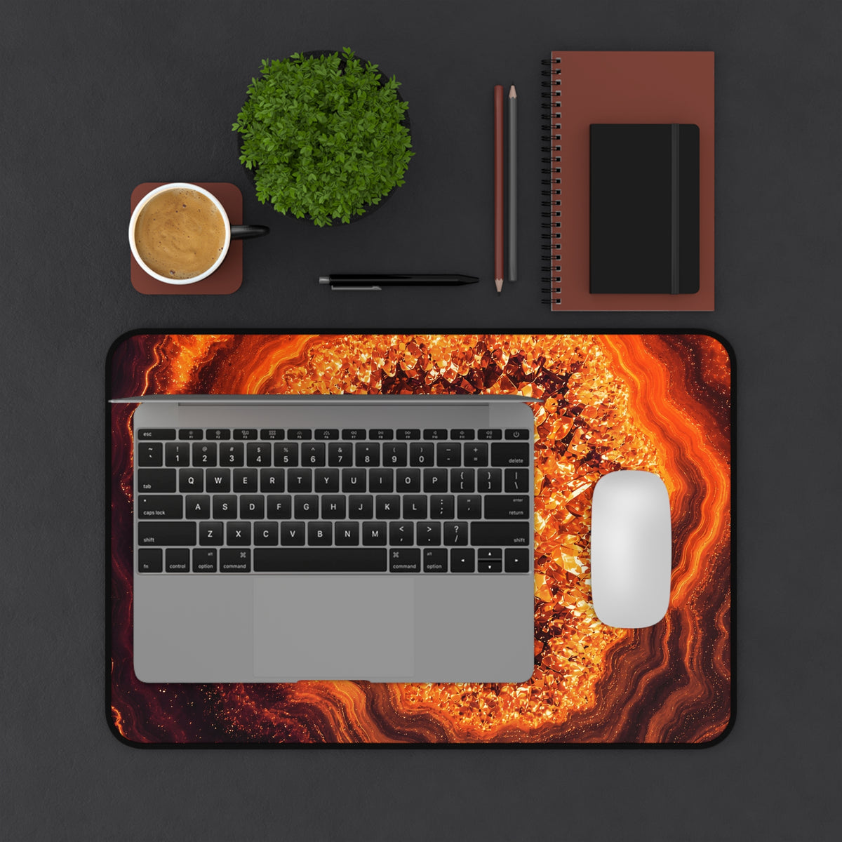 Geode Core - Molten Lava Desk Mat