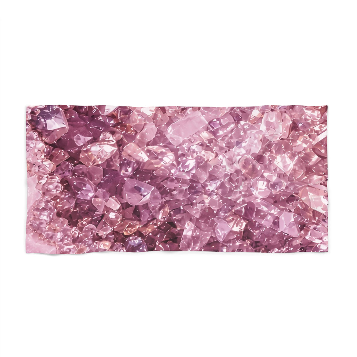 Geode Core - Rose Quartz Beach Towel
