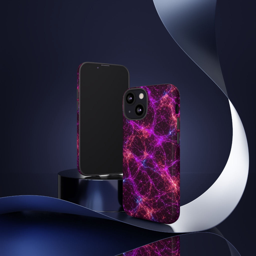 Neon Mycelium - Ember Orchid Phone Case