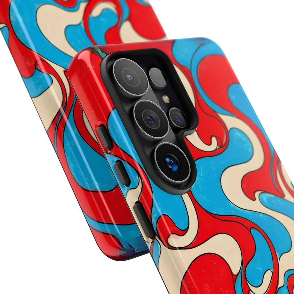 Fillmore Flow - Red, Cyan & Cream Phone Case