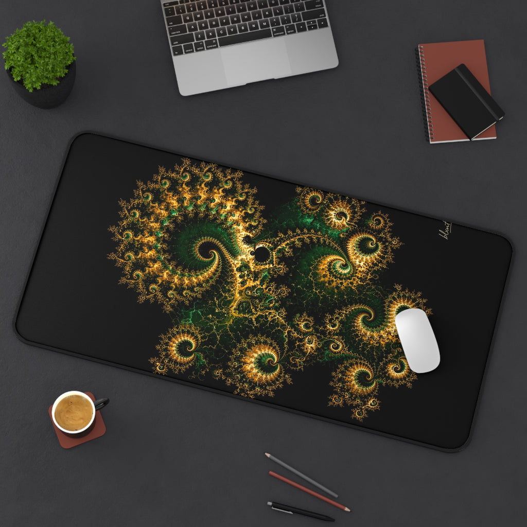 Copper Infinity - Emerald & Gold Desk Mat