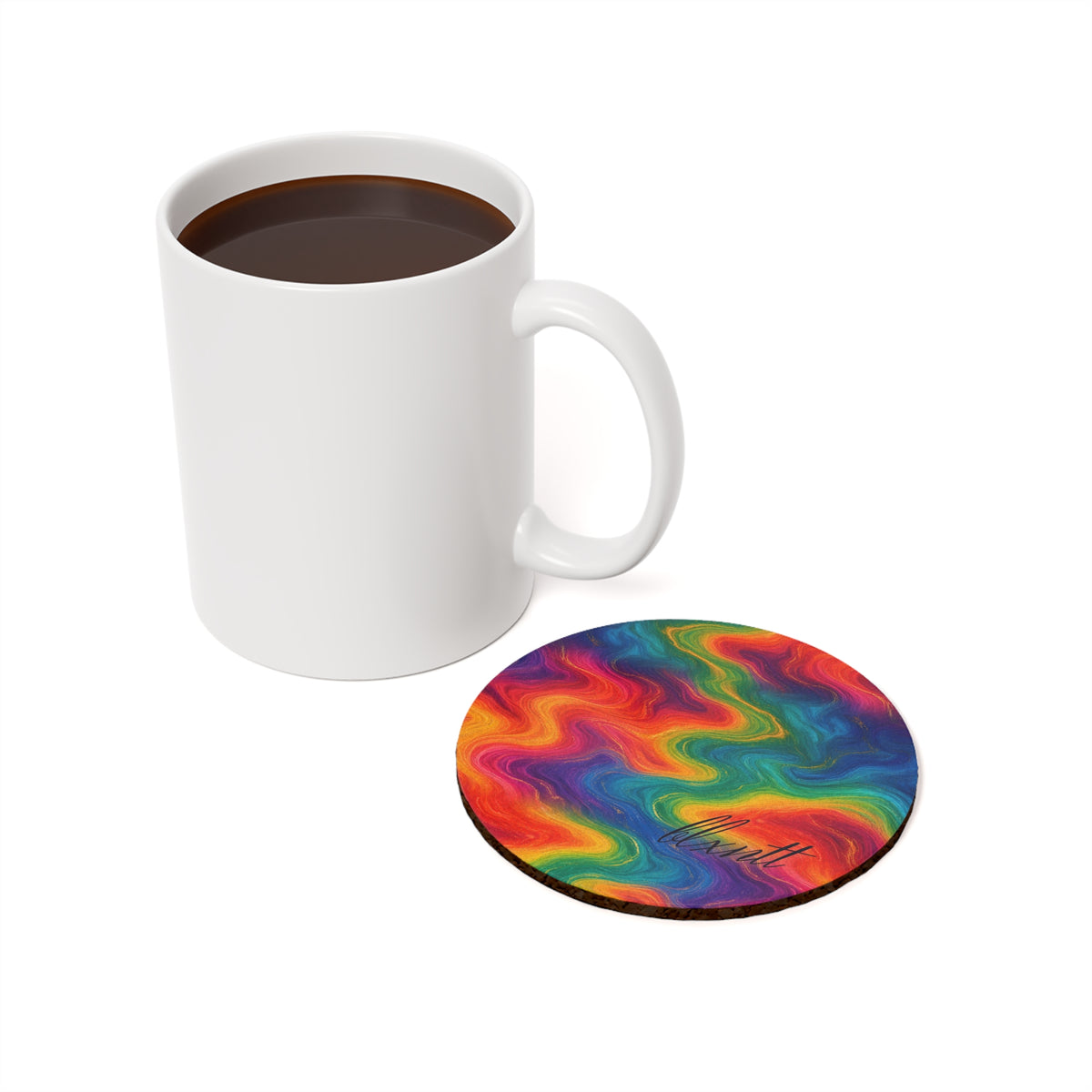 Rainbow Marble Coaster