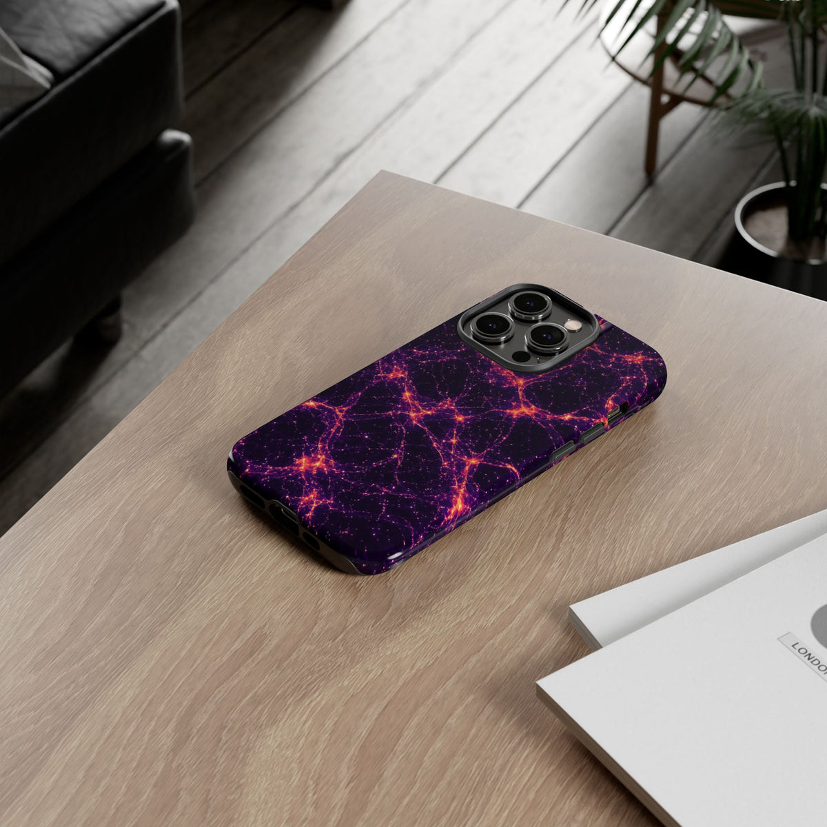 Neon Mycelium - Sunset Synapse Phone Case