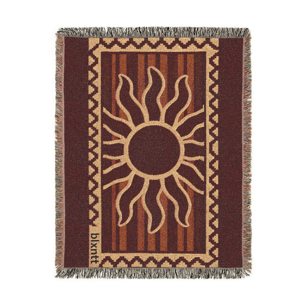 BLXNTT Red Hippie Woven Blanket #4