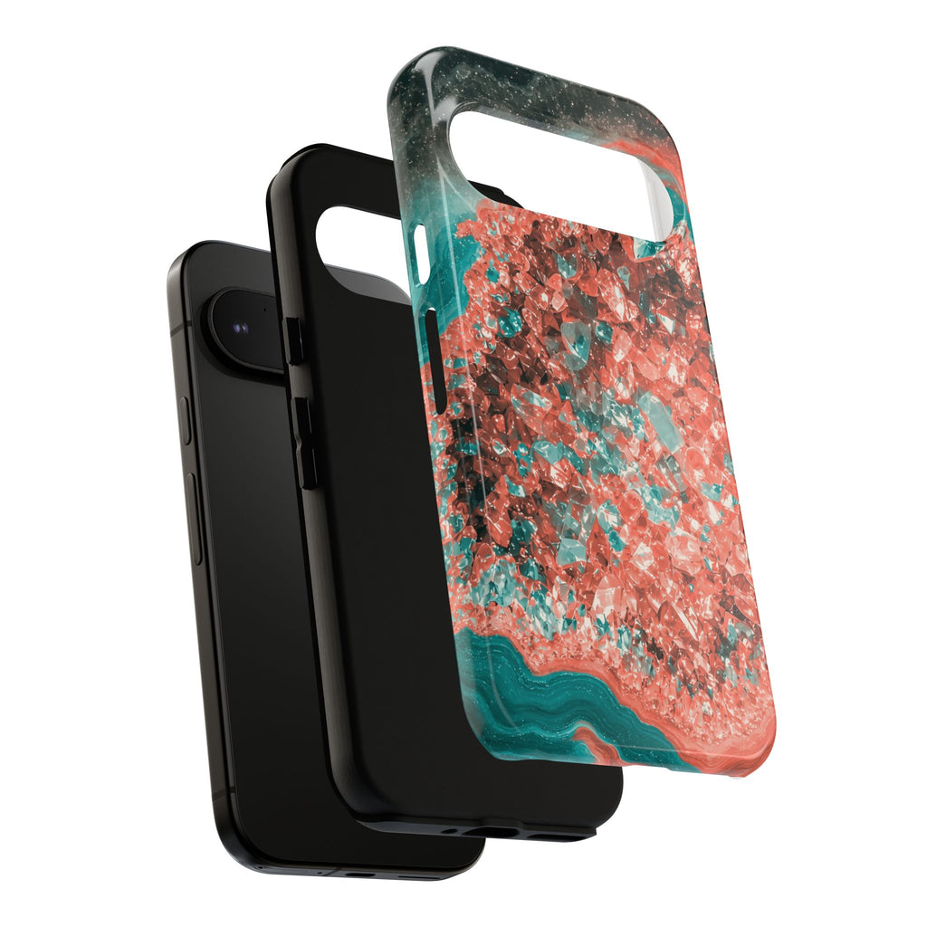 Geode Core - Coral Teal Phone Case