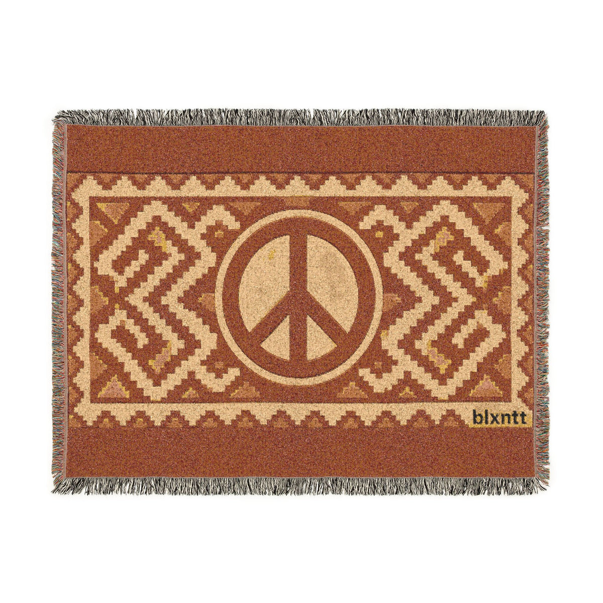 BLXNTT Orange Hippie Woven Blanket #3