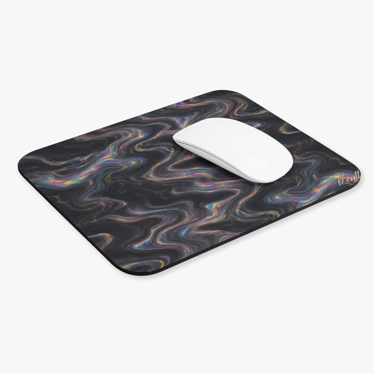 Galaxy Iridescent Marble Mouse Pad
