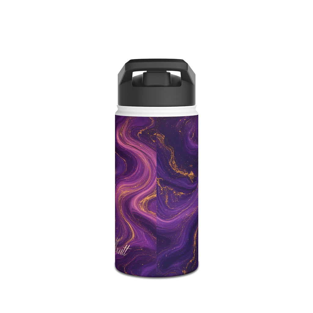 Royal Purple Marble Water Bottle