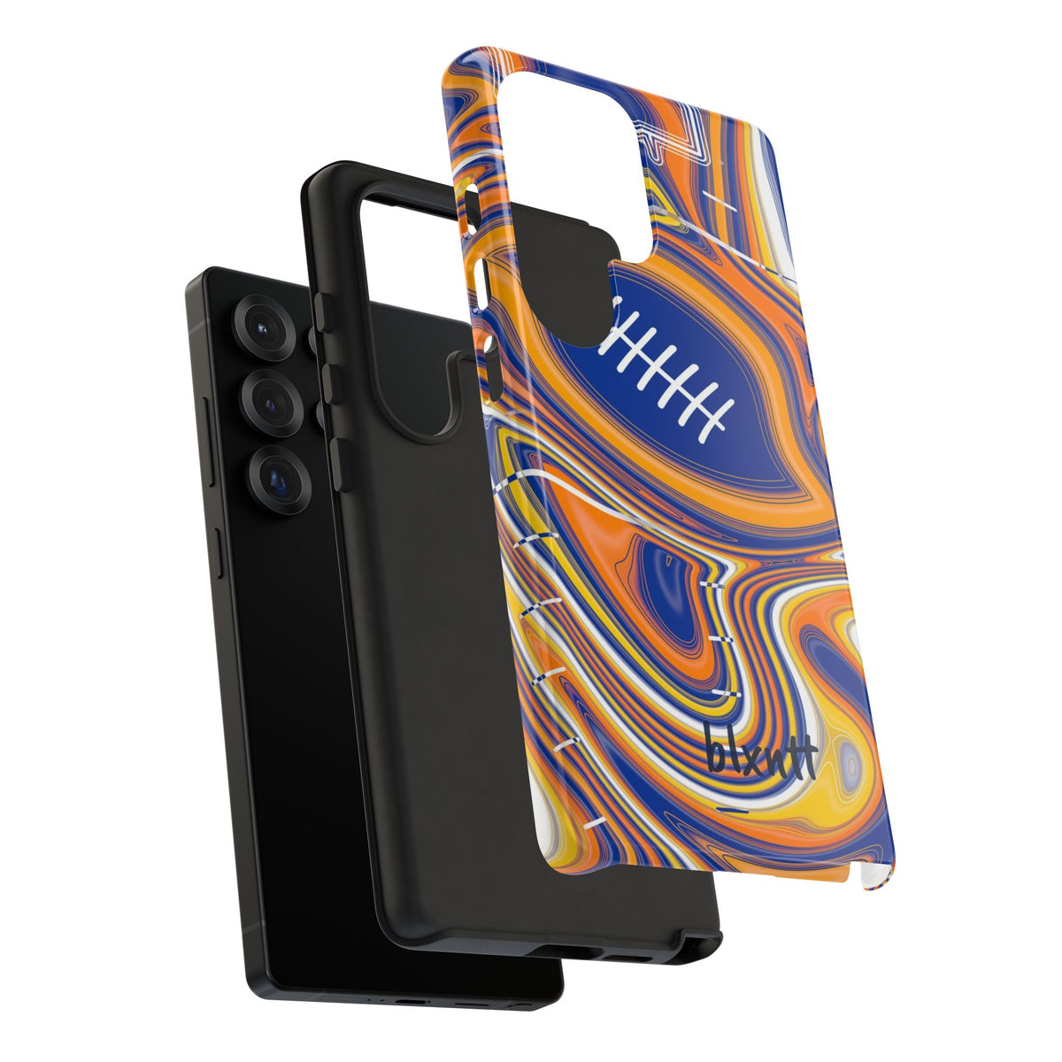 Royal Blue & Yellow Trippy Football Phone Case