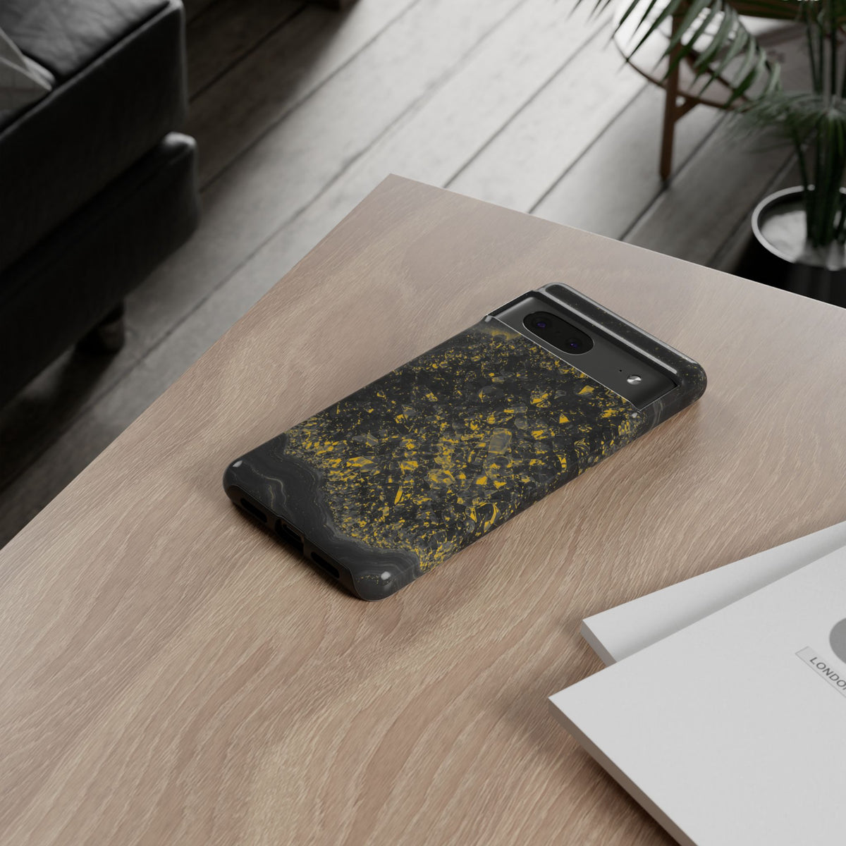 Geode Core - Mono Gold Spark Phone Case