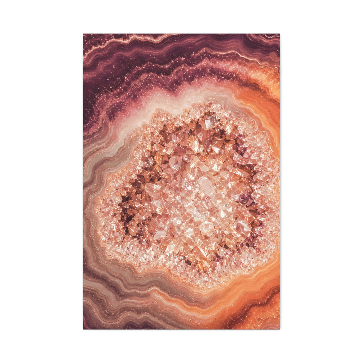 Geode Core - Peach Sorbet Glossy Canvas