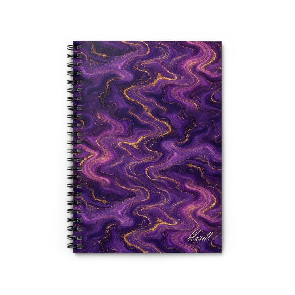 Royal Purple Marble Spiral Notebook