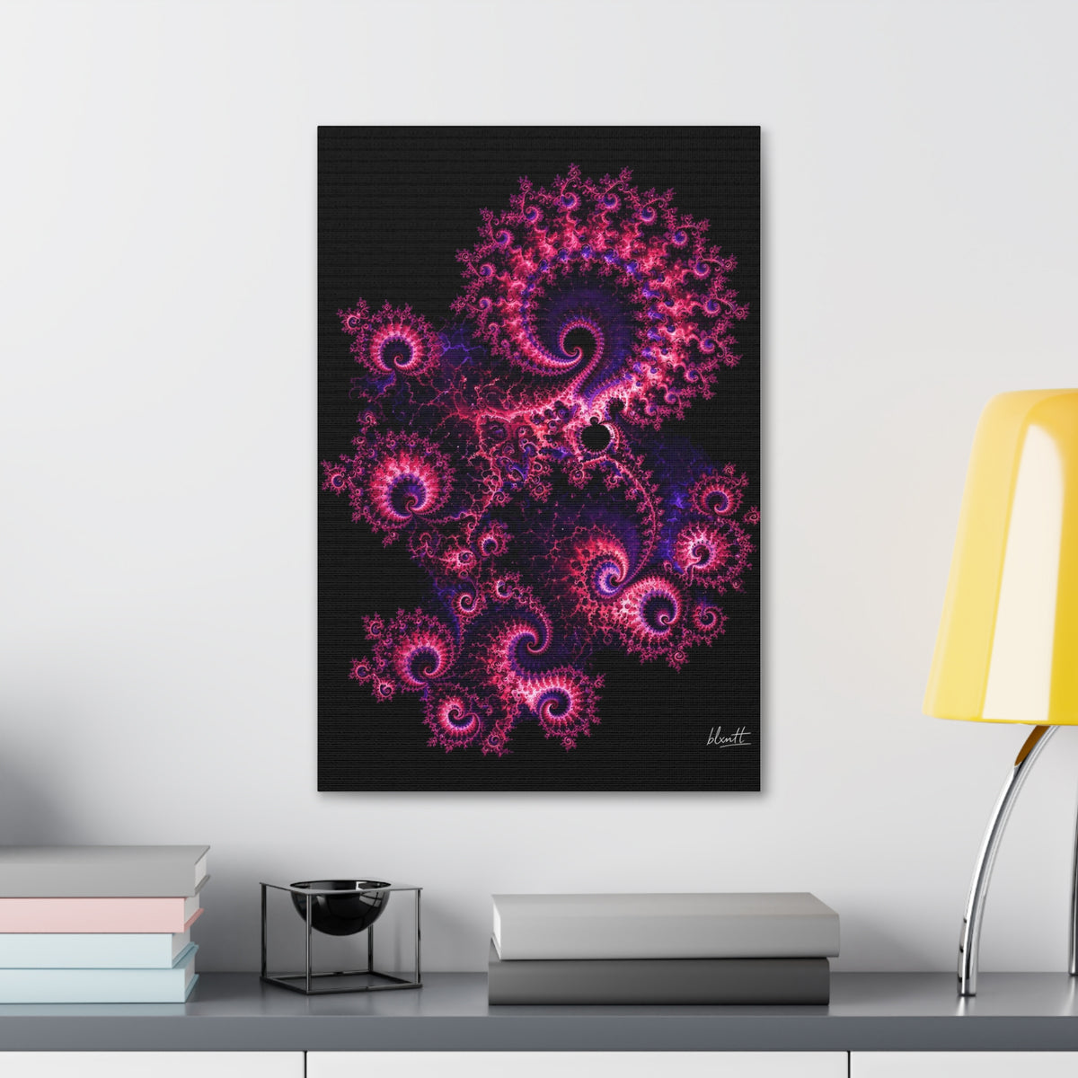 Copper Infinity - Hot Pink & Violet Glossy Canvas